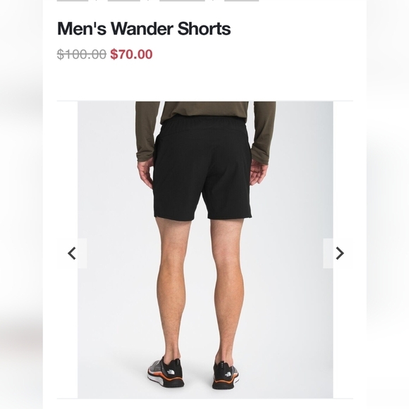 The North Face black Wander shorts, mens XXL new with tags - Picture 3 of 11